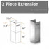 ZLINE 2 Piece Chimney Extension for 12' Ceiling, 2PCEXT-KN