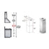 ZLINE 2 Piece Chimney Extension for 12'Ceiling,2PCEXT-455/476/477/667/697
