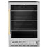 ZLINE 24" Autograph 154 Can Beverage Cooler Fridge with Adjustable Shelves in Stainless Steel with Champagne Bronze Accents RBVZ-US-24-CB