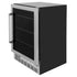 ZLINE 24" Autograph 154 Can Beverage Cooler Fridge with Adjustable Shelves in Stainless Steel with Champagne Bronze Accents RBVZ-US-24-CB