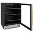 ZLINE 24" Autograph Edition 154 Can Beverage Cooler Fridge with Adjustable Shelves in Stainless Steel with Gold Accents RBVZ-US-24-G