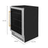 ZLINE 24" Autograph Edition 154 Can Beverage Cooler Fridge with Adjustable Shelves in Stainless Steel with Gold Accents RBVZ-US-24-G