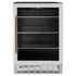 ZLINE 24" Autograph Edition 154 Can Beverage Cooler Fridge with Adjustable Shelves in Stainless Steel with Gold Accents RBVZ-US-24-G