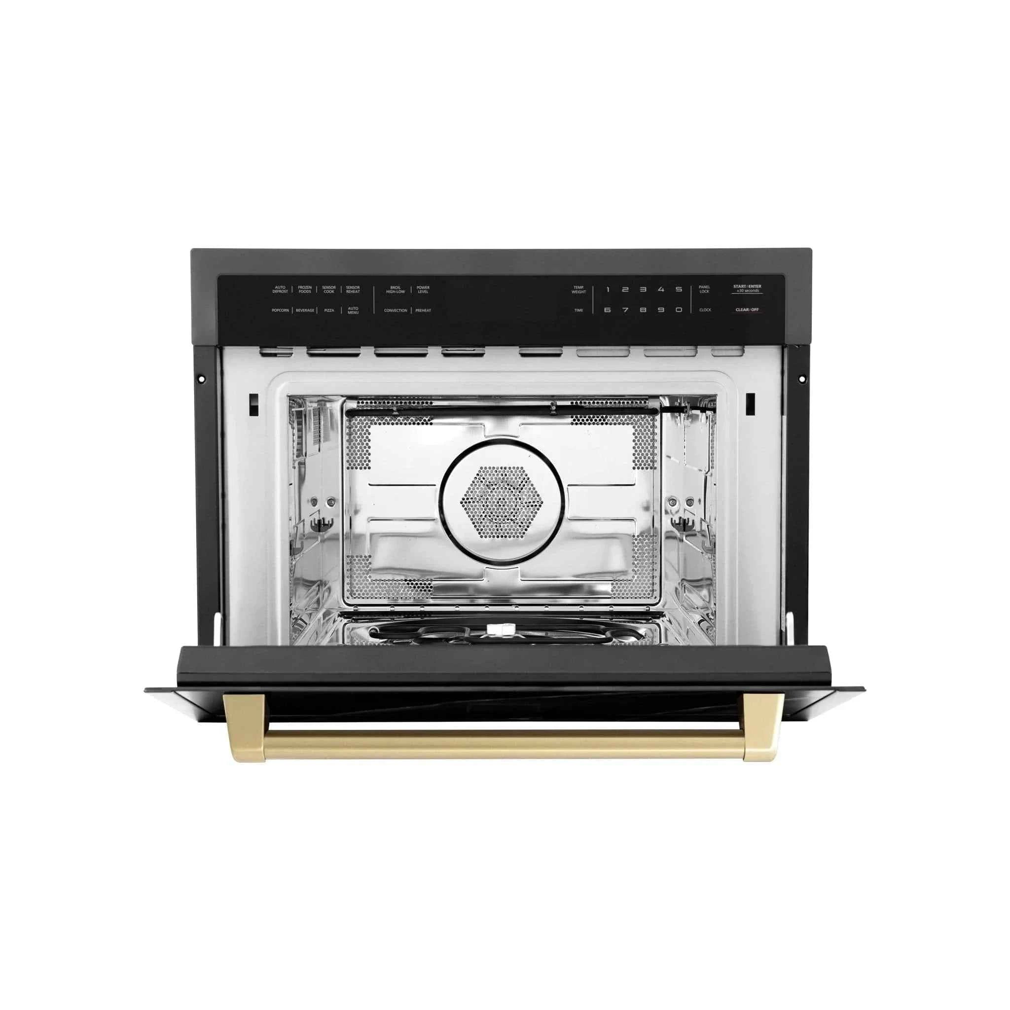 ZLINE 24" Convection Microwave, Black Stainless, Bronze MWOZ-24-BS-CB