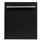 ZLINE 24" Dishwasher Black Matte with Stainless Steel Tub, DW-BLM-H-24
