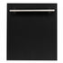 ZLINE 24" Dishwasher Black Matte with Stainless Steel Tub, DW-BLM-H-24