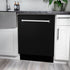 ZLINE 24" Dishwasher in Black Matte panel, Stainless Tub, DWV-BLM-24