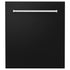 ZLINE 24" Dishwasher in Black Matte panel, Stainless Tub, DWV-BLM-24