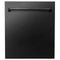 ZLINE 24" Dishwasher In Black Stainless Steel, Stainless Tub, DW-BS-24