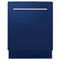 ZLINE 24" Dishwasher in Blue gloss panel, Stainless Tub, DWV-BG-24