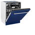 ZLINE 24" Dishwasher in Blue gloss panel, Stainless Tub, DWV-BG-24