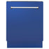ZLINE 24" Dishwasher in Blue Matte panel, Stainless Tub, DWV-BM-24