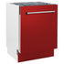 ZLINE 24" Dishwasher in Red Matt panel, Stainless Tub, DWV-RM-24