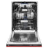 ZLINE 24" Dishwasher in Red Matt panel, Stainless Tub, DWV-RM-24