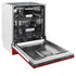 ZLINE 24" Dishwasher in Red Matt panel, Stainless Tub, DWV-RM-24
