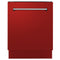 ZLINE 24" Dishwasher in Red Matt panel, Stainless Tub, DWV-RM-24