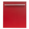 ZLINE 24" Dishwasher in Red Matte, Stainless Steel Tub, DW-RM-H-24