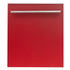 ZLINE 24" Dishwasher in Red Matte, Stainless Steel Tub, DW-RM-H-24