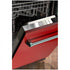 ZLINE 24" Dishwasher in Red Matte, Stainless Tub, Traditional Handle, DW-RM-24