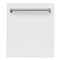 ZLINE 24" Dishwasher in White Matte, Traditional Handle, DW-WM-24