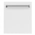 ZLINE 24" Dishwasher in White Matte, Traditional Handle, DW-WM-24