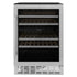 ZLINE 24" Dual Zone 44-Bottle Wine Cooler in Stainless Steel with Wood Shelf RWV-UD-24