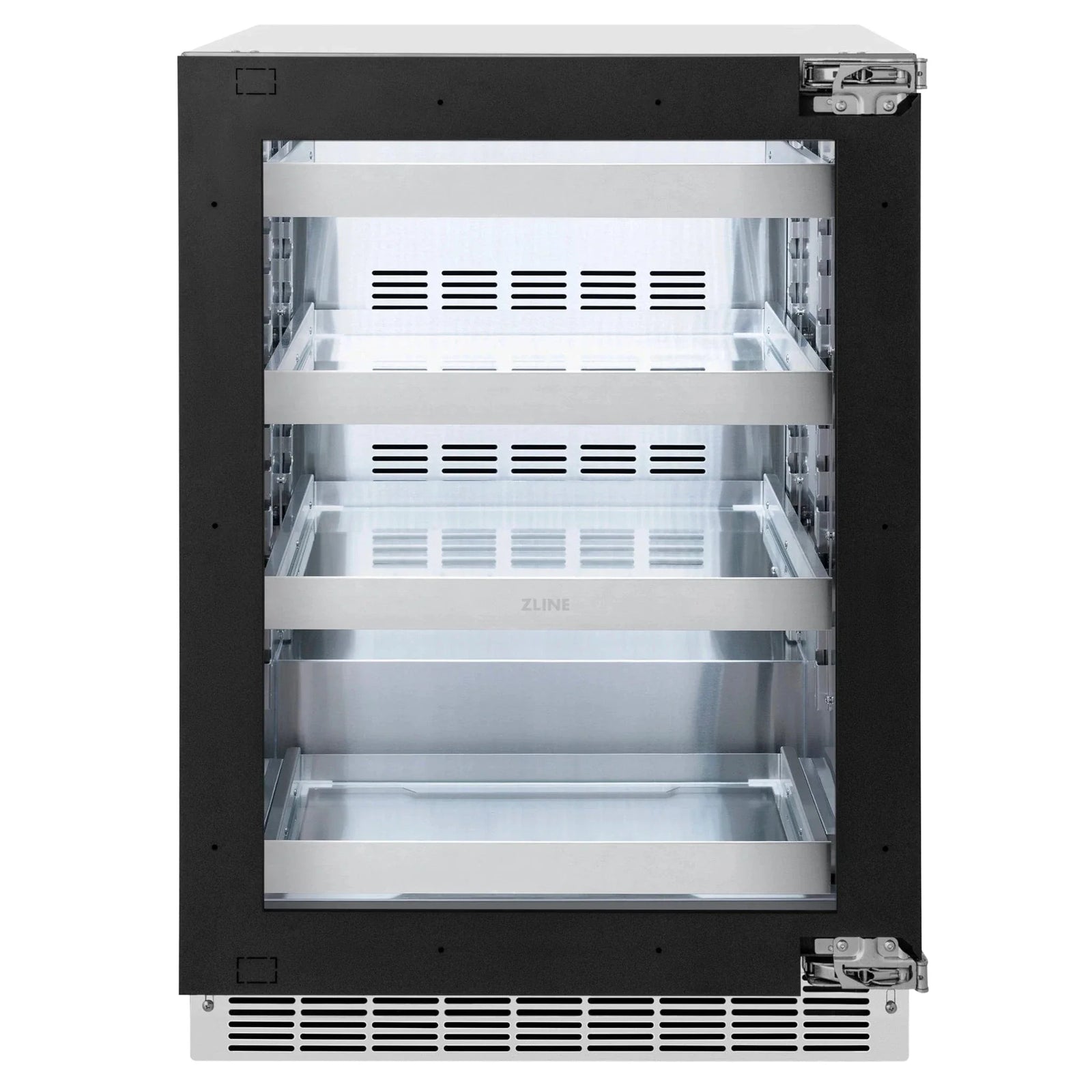 ZLINE 24 in. Touchstone 151 Can Beverage Fridge With Panel Ready Glass Door RBSPO-24