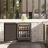 ZLINE 24 in. Touchstone Beverage Fridge, Solid Stainless Door, Champagne Bronze Handle RBSOZ-ST-24-CB