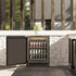 ZLINE 24 in. Touchstone Beverage Fridge, Solid Stainless Door, Matte Black Handle RBSOZ-ST-24-MB