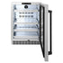 ZLINE 24 in. Touchstone Beverage Fridge, Solid Stainless Door, Matte Black Handle RBSOZ-ST-24-MB