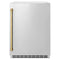 ZLINE 24 in. Touchstone Beverage Fridge, Solid Stainless Door, Polished Gold Handle RBSOZ-ST-24-G