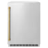 ZLINE 24 in. Touchstone Beverage Fridge, Solid Stainless Door, Polished Gold Handle RBSOZ-ST-24-G