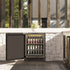 ZLINE 24 in. Touchstone Beverage Fridge, Solid Stainless Door, Polished Gold Handle RBSOZ-ST-24-G