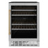 ZLINE 24" Monument Autograph Edition Dual Zone 44-Bottle Wine Cooler in Stainless Steel with Champagne Bronze Accents RWVZ-UD-24-CB