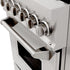 ZLINE 24" Professional Dual Fuel Range in White Matte RAS-WM-24