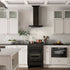 ZLINE 24" Wall Range Hood, Black Stainless, with Crown, BSKENCRN-24