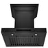 ZLINE 24" Wall Range Hood, Black Stainless, with Crown, BSKENCRN-24