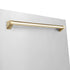 ZLINE 24"Autograph Dishwasher, Stainless, Accent Handle, DWMTZ-304-24-G