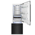 ZLINE 30" 16.1 cu. ft. Built-In 2-Door Bottom Freezer Refrigerator with Internal Water and Ice Dispenser in Black Stainless Steel-RBIV-BS-30