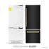 ZLINE 30" Autograph 16.1 cu. ft. 2-Door Bottom Freezer Fridge Water/Ice Dispenser Black Stainless Steel Gold Accents RBIVZ-BS-30-G