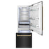 ZLINE 30" Autograph 16.1 cu. ft. 2-Door Bottom Freezer Fridge Water/Ice Dispenser Black Stainless Steel Gold Accents RBIVZ-BS-30-G