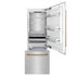 ZLINE 30" Autograph 16.1 cu. ft. 2-Door Bottom Freezer Fridge Water/Ice Dispenser Stainless Steel Champagne Bronze Accents RBIVZ-304-30-CB
