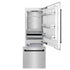 ZLINE 30" Autograph 16.1 cu. ft. 2-Door Bottom Freezer Fridge Water/Ice Dispenser Stainless Steel Matte Black Accents RBIVZ-304-30-MB