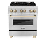 ZLINE 30" Autograph Dual Fuel Range, Stainless Steel, RAZ-30-CB