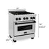 ZLINE 30" Autograph Dual Fuel Range, Stainless Steel, RAZ-30-MB