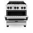 ZLINE 30" Autograph Dual Fuel Range, Stainless Steel, RAZ-30-MB