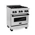 ZLINE 30" Autograph Dual Fuel Range, Stainless Steel, RAZ-30-MB