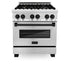 ZLINE 30" Autograph Dual Fuel Range, Stainless Steel, RAZ-30-MB