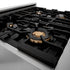 ZLINE 30" Autograph Dual Fuel Range, White Door, Bronze, RAZ-WM-30-CB
