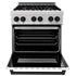 ZLINE 30" Autograph, Dual Fuel Range, White Door, RASZ-WM-30-MB